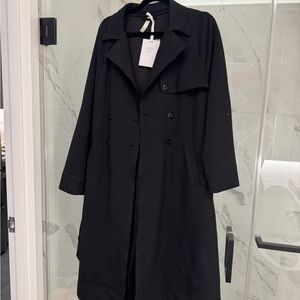 Fabletics Black Trench Coat WITH TAGS